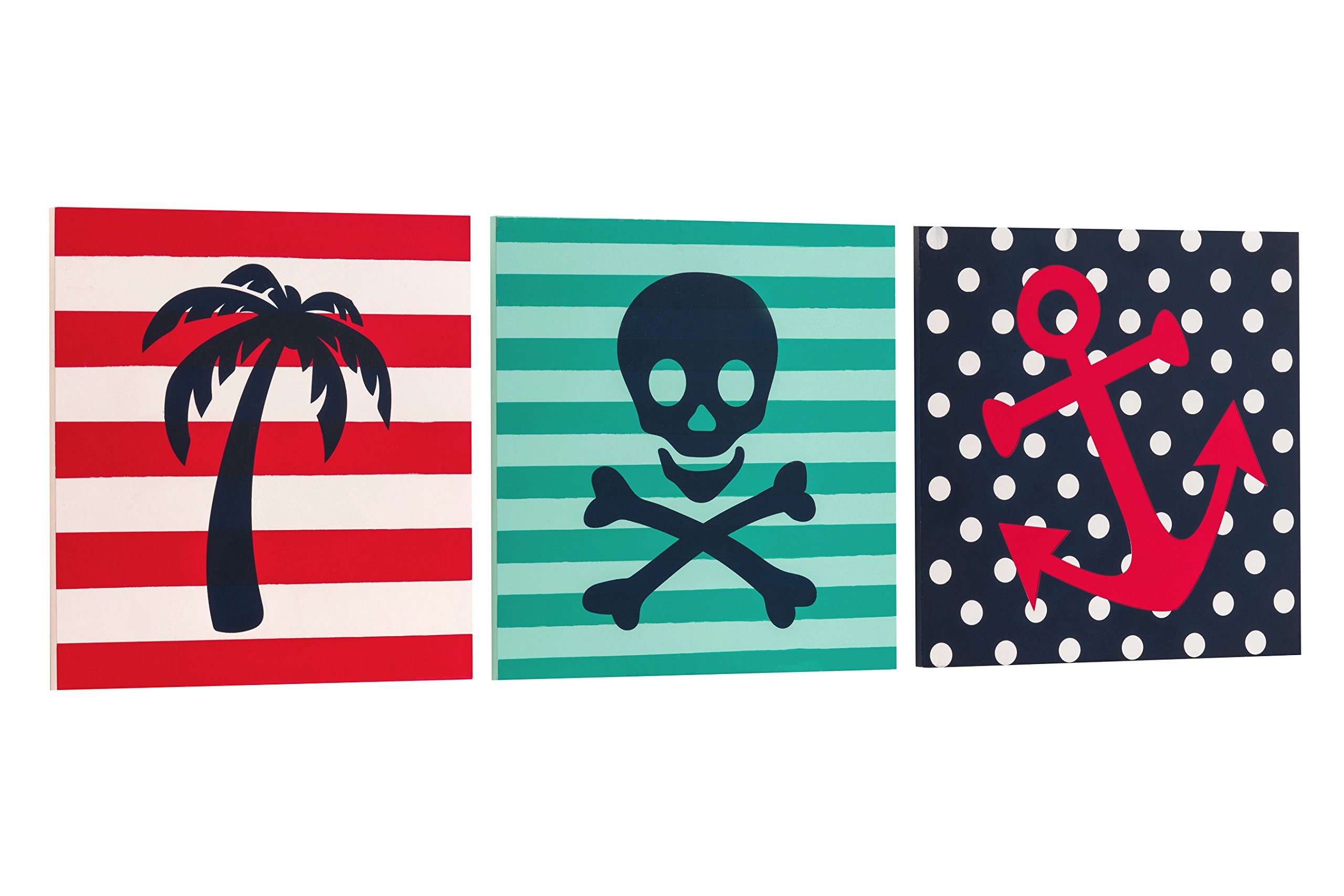 Premier Housewares Pirate Wall Plaque - Set of 3 โ image 1