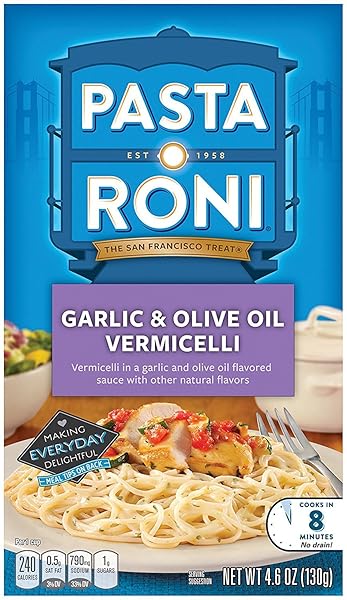 PASTA RONI GARLIC & OLIVE OIL VERMICELLI MIX, 4.6-OUNCE BOXES (PACK OF 12)