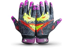 XEZROX WEAR 1.0 Football Gloves Supar Tacky Grip for Youth Football Gloves & Adult Sizes Football Gloves Youth Boys 8-12 Superior Football Gloves Youth for Peak Performance, White Black