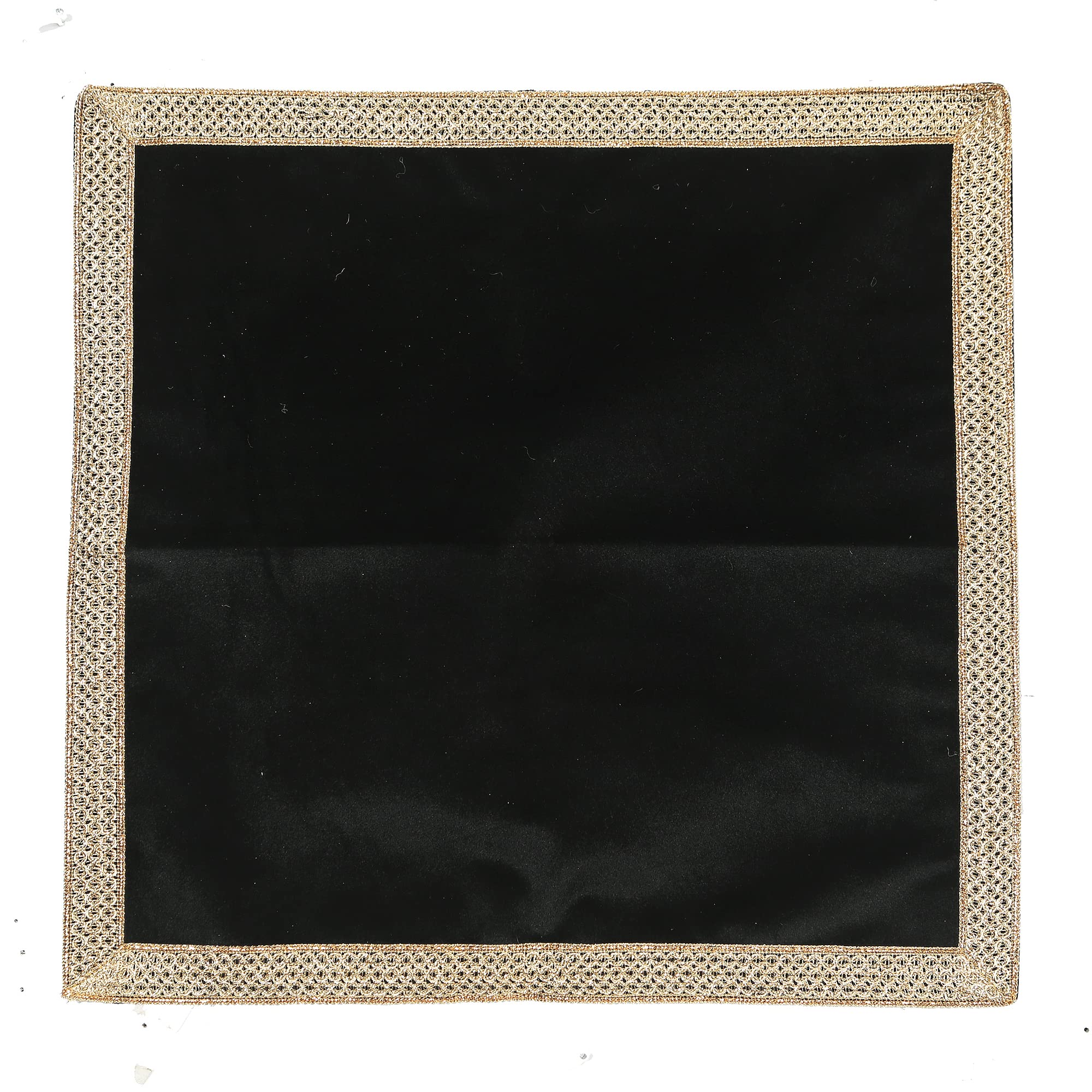 Indian Consigners Small Solid Color Velvet Cloth for Multipurpose Use (Black), ICV1818