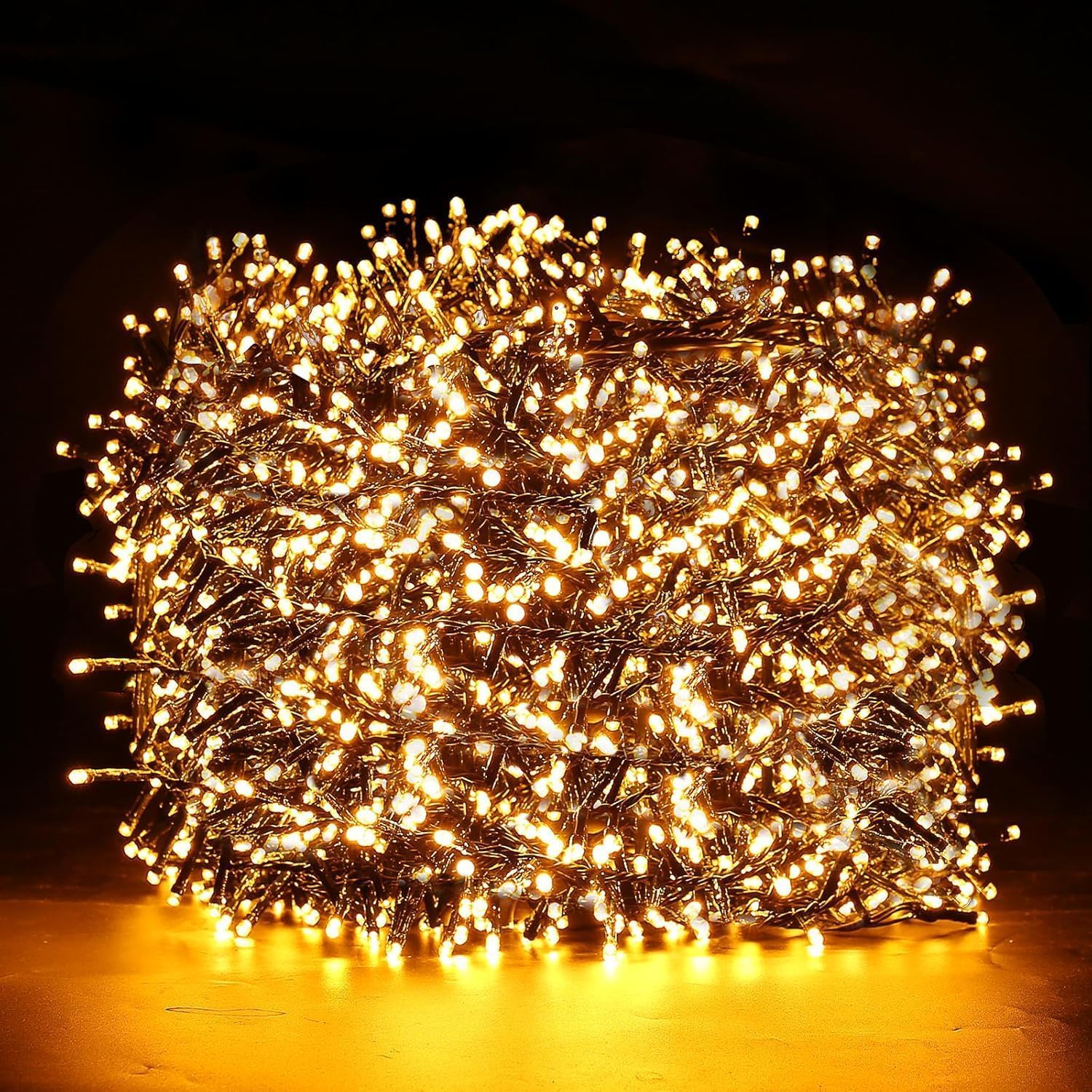 Marchpower Christmas Outdoor Lights, 100m 1000LEDs Christmas String Lights with 8 Lighting Modes, Waterproof Cluster Xmas Fairy Lights Perfect for Home Garden Xmas Trees Decor - Warm White