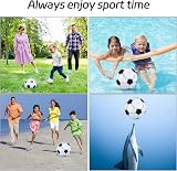 BLMHTWO 4 Pack Inflatable Footballs 14.1 Inch Kids Beach Ball PVC Leakproof view 8