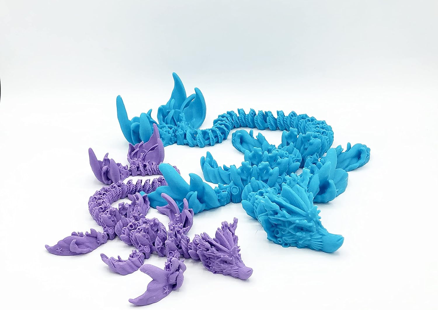 Mixed Media - 3D Printed Articulated Flexi Coral Sea Dragon Fidget Toy (Small, Dark Teal)