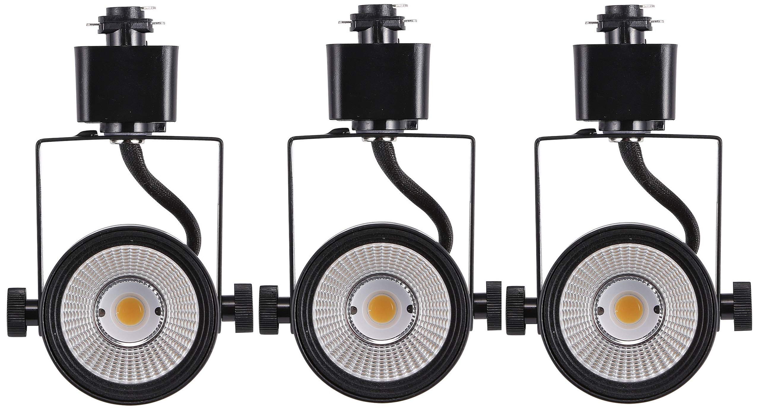 Photo 1 of CLOUDY BAY 8W dimmable LED Track Light Head,CRI 90+ Day Light 5000K,Adjustable Tilt Angle Track Lighting Fixture,40° Angle for Accent Retail,Black Finish Halo Type - 3 Pack