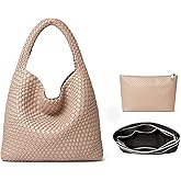 DAILANDO Fashion Woven Tote Bag for Women, Large Capacity Designer Shoulder Weave Hobo Purse