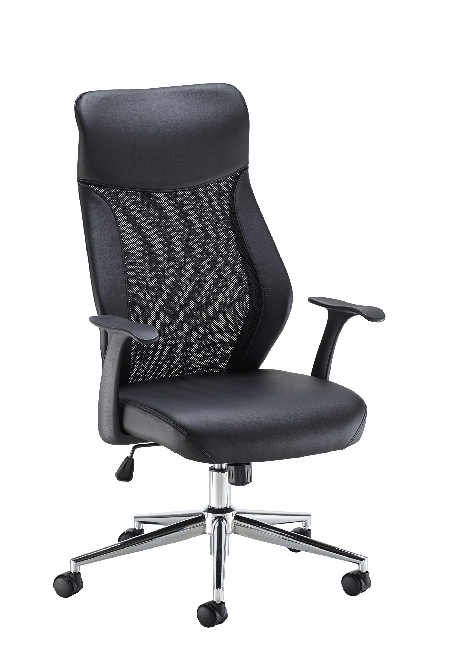 Office Hippo High Back Executive Chair, Lock Tilt Mechanism, Chrome Base, Fixed Arms