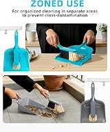 MR.SIGA Dustpan and Brush Set Pack of 2 Blue Grey view 6