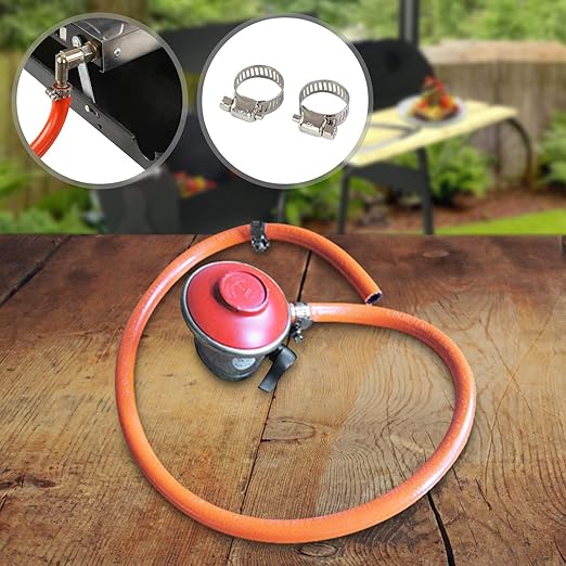 Broil Master Gas Grill Regulator With Hose Compatible With Uk