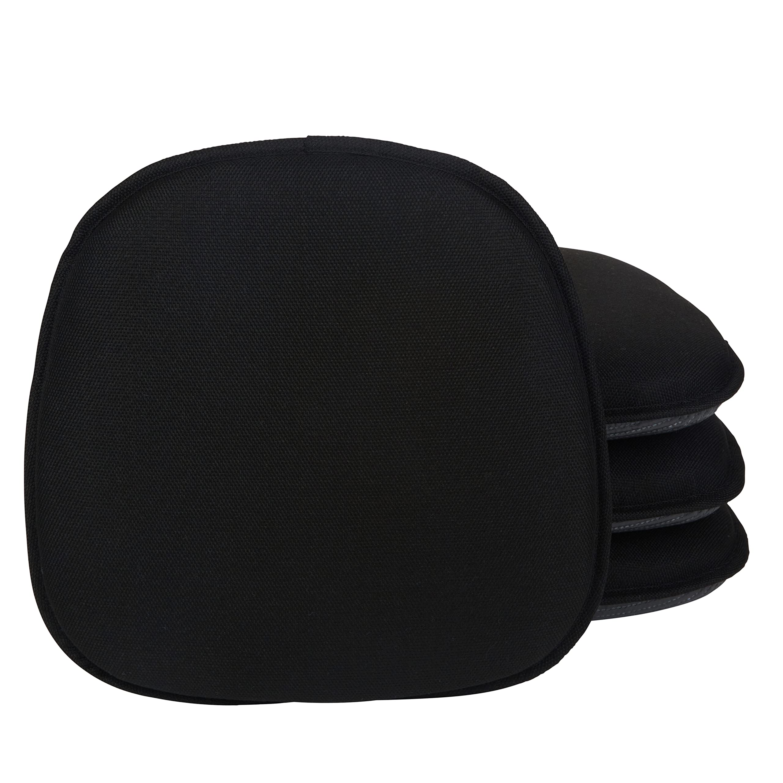 Photo 1 of Klear Vu Gripper Non-Slip Mid Century Modern Shell Chair Cushion, Assembled in USA, Extra Thick Fill, Omega Upholstery Fabric, Set of 4 for Dining Room and Kitchen, 4 Count (Pack of 1), Midnight Black