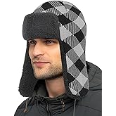 OUTDOOR SHAPING Trapper Hat for Men Women Windproof Trooper Hat Ushanka Ear Flaps Warm Winter Outdoor Hats