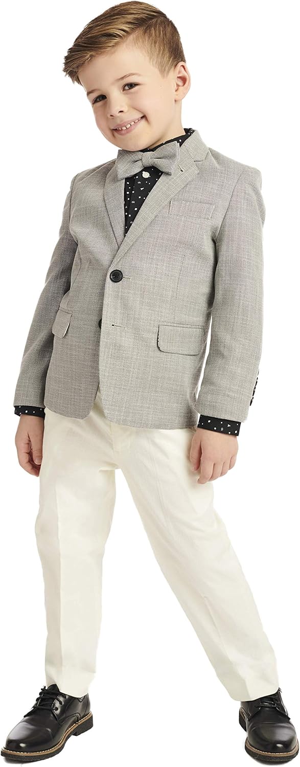 Calvin Klein Boys' 4-Piece Formal Suit Set: Clothing