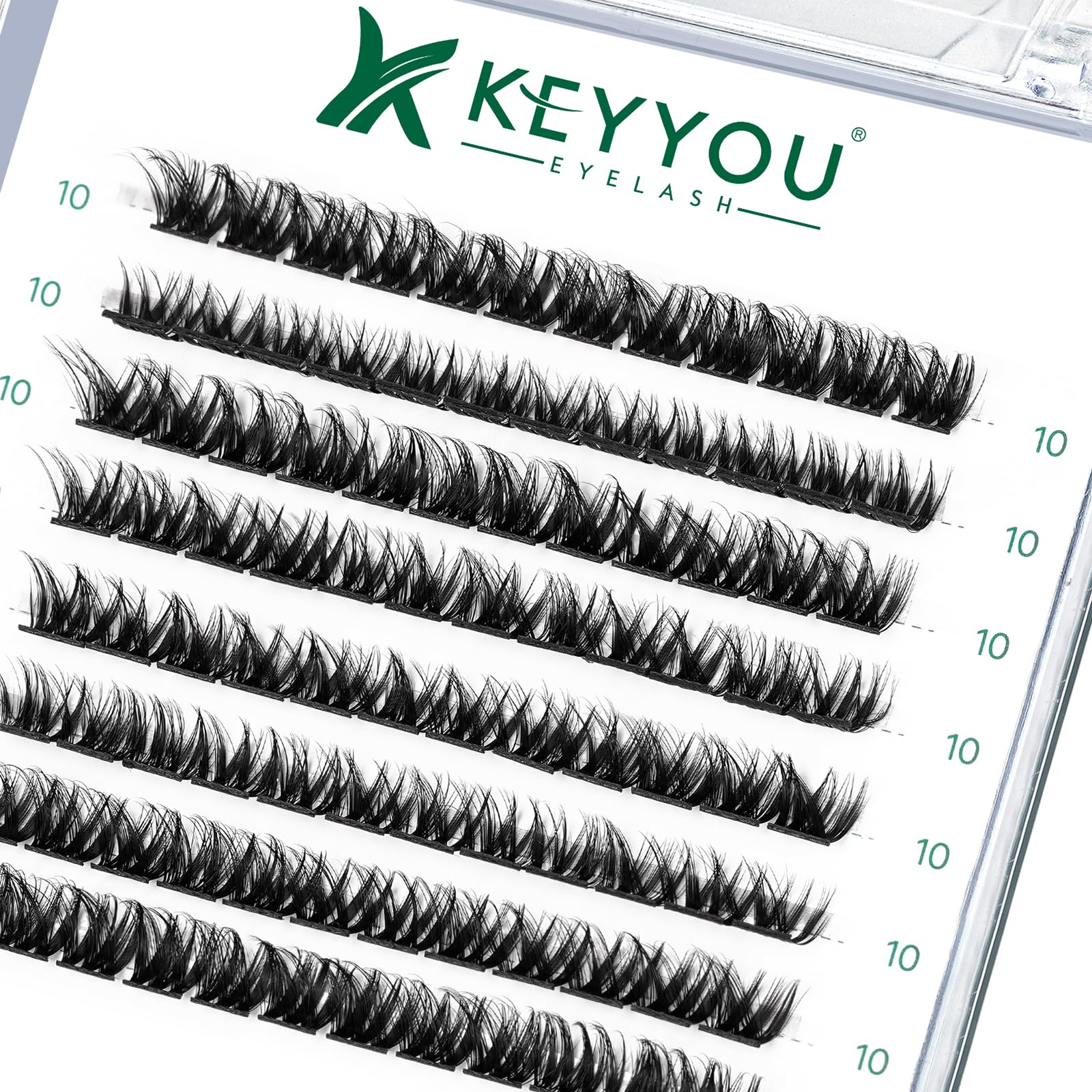 Photo 1 of Lash Clusters,96 Pcs Cluster Lashes D Curl 10mm DIY Lash Extensions Eyelash Clusters,KEYYOU Volume Wispy Individual Lashes Soft&Comfortable Easy DIY at Home(Y07,D-10mm)