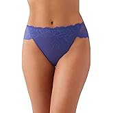 Wacoal womens Vivid Attraction Lace Mesh Back Full Coverage Hi-cut Brief Panty, 841384