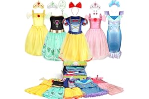 HAMSILY Princess Dress Up Clothes for Little Girls: Princess Costume for Girls Toddler, Girl Toys Age 3 4 5 6 Year Old Girl Birthday Gifts Christmas Gift