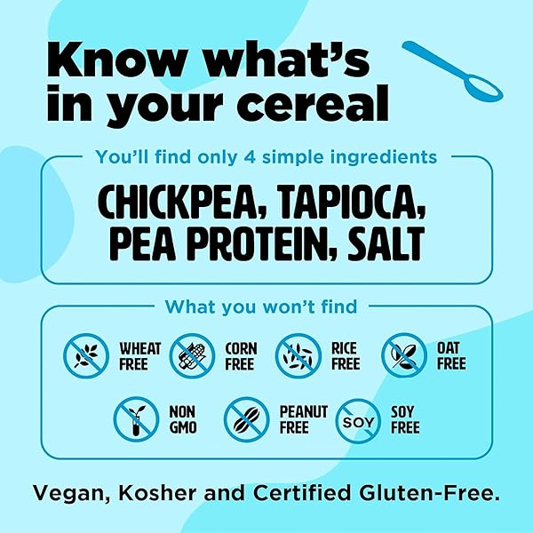 PLANT-BASED AND VEGAN BREAKFAST CEREAL BY THREE WISHES – UNSWEETENED, 1 PACK – MORE PROTEIN AND LESS SUGAR SNACK – GLUTEN-FREE, GRAIN-FREE – NON-GMO