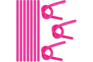 ENTERVENDING Bulk Toys - 10 Pcs Fluorescent Monkey Noodles Fidget Toy Pack - Kids Party Favors Bulk Stretchy Toys - Fidget Noodles Tactile Sensory Toys - Stretchy Strings for Kids