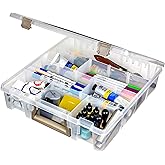 ArtBin 9007AB Super Satchel with Removable Dividers, Portable Art & Craft Organizer with Handle, [1] Plastic Storage Case, Clear