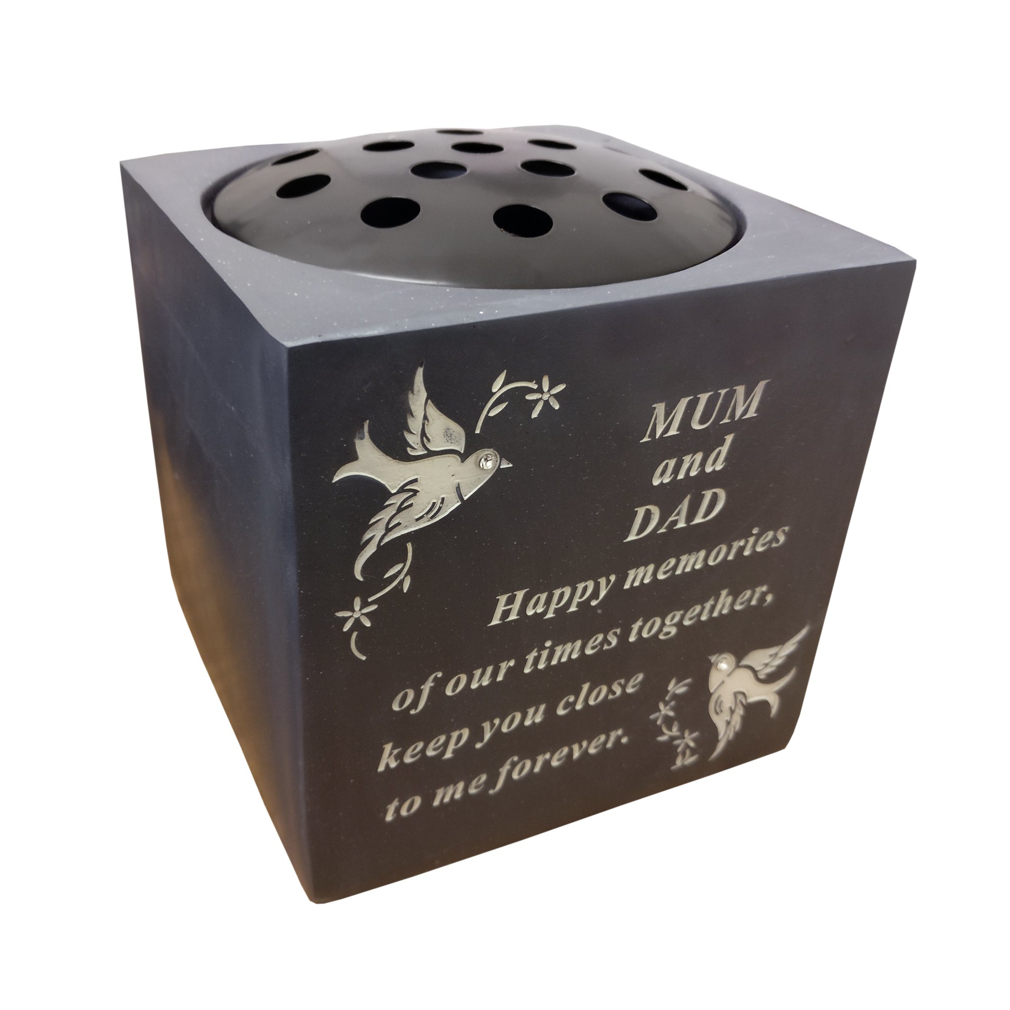 David Fischhoff Mum and Dad Dove Rose Bowl, Grey