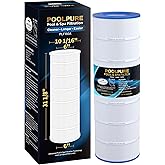 POOLPURE PLF150A Pool Filter Replaces Pentair CC150, CCRP150, PAP150, Ultral-C4, PP-C4, PP-C4-M, Unicel C-9415, R173216, 59054300, Filbur FC-0687, 160317, 160355, 160352, L x OD: 31 1/8" x10 1/16"