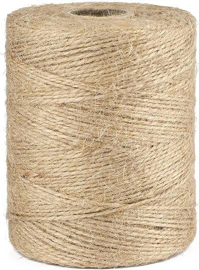 jijAcraft Natural Jute Twine 300M 2 Ply 1.5mm Brown Garden String