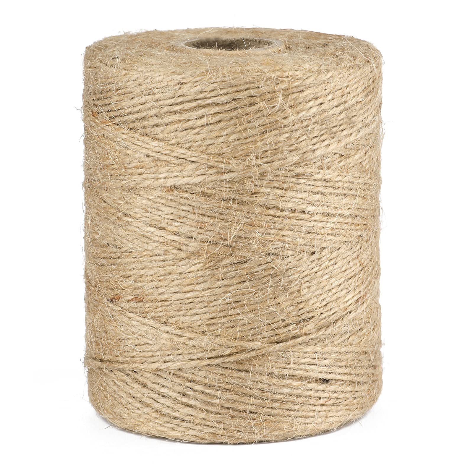 jijAcraft 300M Natural Jute Twine, 2Ply Garden String Twine, 1.5MM Brown Jute String for DIY Arts Crafts/Floristry/Bundling/Gardening
