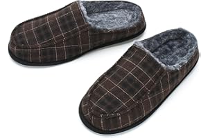 cosyone1997 Men's House Slippers, Cozy Non-slip Home Shoes, Warm Comfy Indoor Outdoor Moccasin Slip Ons, Unique Christmas Gifts