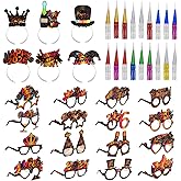 Konsait 40 PCS New Years Eve Party Supplies, Colorful Happy New Years Glasses, New Year Headband, 2026 New Year Noise Makers for Happy New Years Decorations 2026 Kit New Years Eve Party Favors