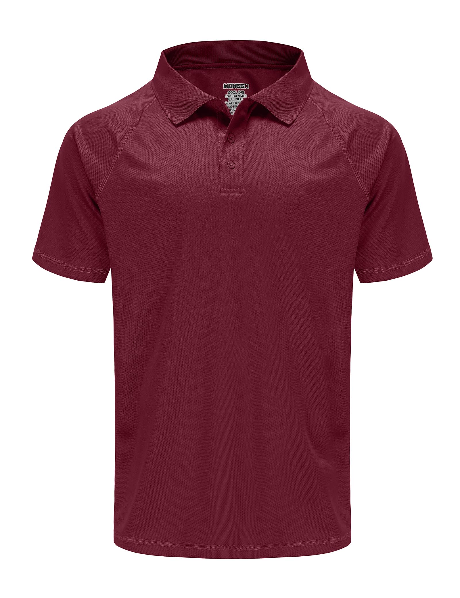 Photo 1 of Corna Men's Golf Polo Shirts Short Sleeve Quick Dry Fit Moisture Wicking Running Athletic Big & Tall Workout Tennis Tee(Wine Red,5XL)