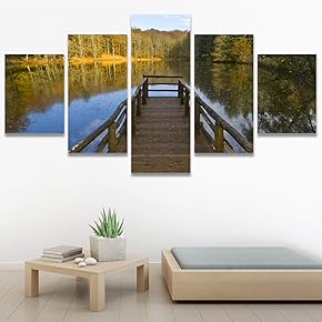 SIGNWIN 5 Panel Canvas Wall Art Modern Art...