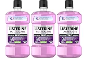 Listerine Alcohol Free Mouthwash, Total Care Zero, Fluoride Mouthwash for Bad Breath, Anti-Cavity, Helps Keep Teeth White, Pa