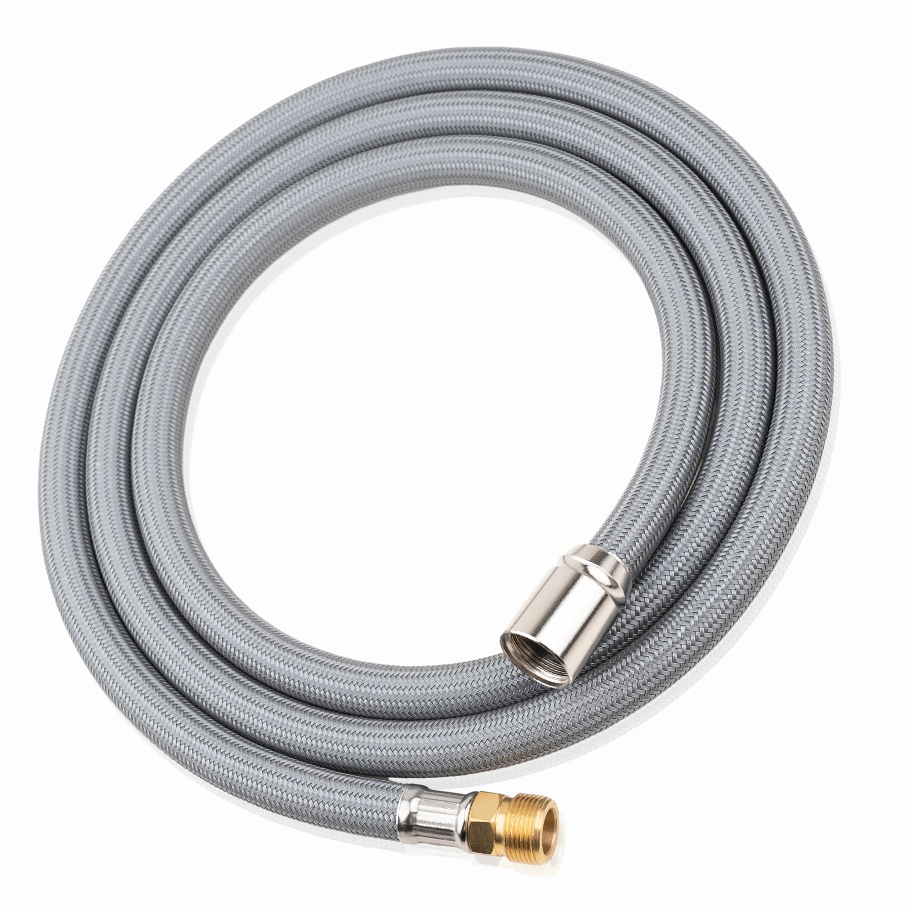 Photo 1 of M922367-007220A Kitchen Faucet Hose Replacement for American Standard , Pull down Pull Out Faucet Sink Hose Sprayer Faucet Part, Brass Adapter, 59in,150cm, Gray