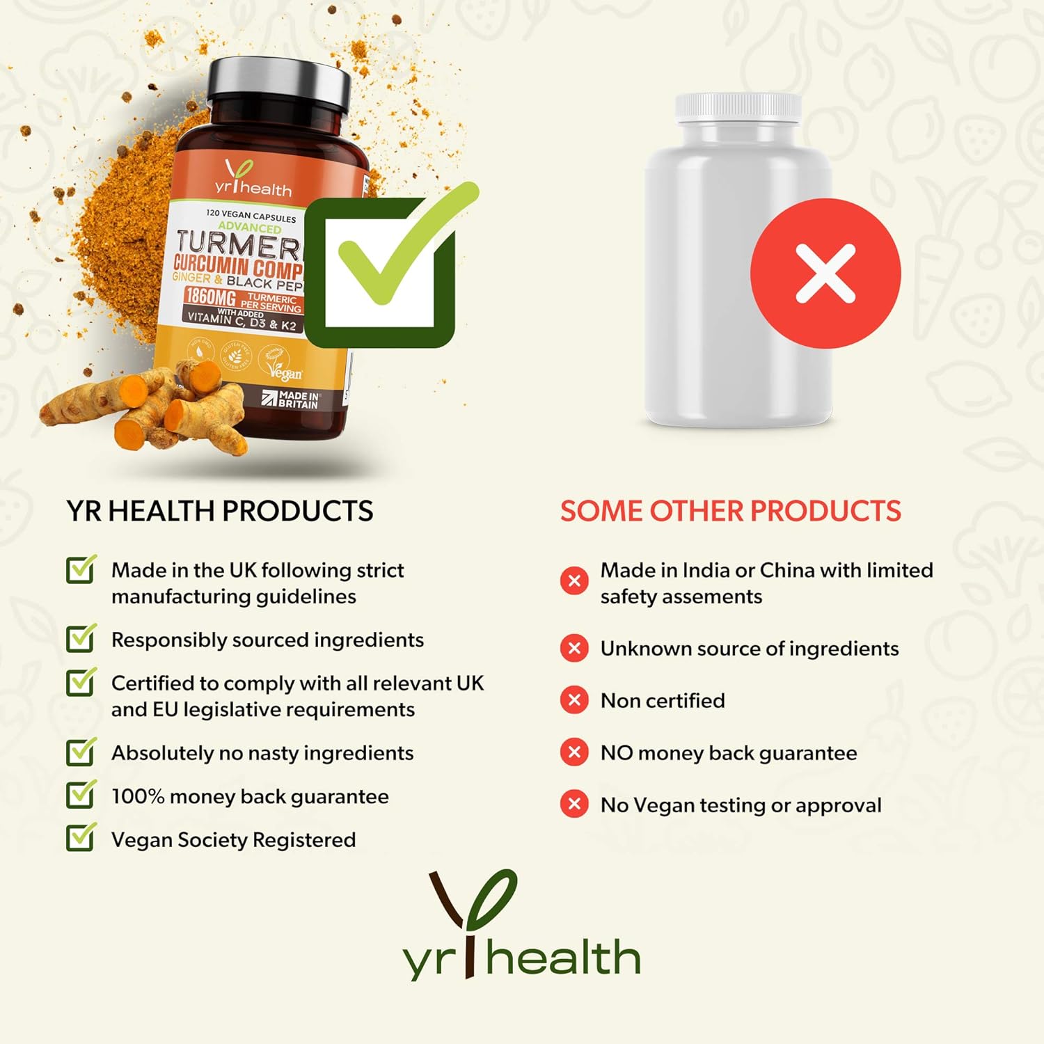 Turmeric Capsules High Strength 1860mg with Black Pepper, Ginger - Image 5