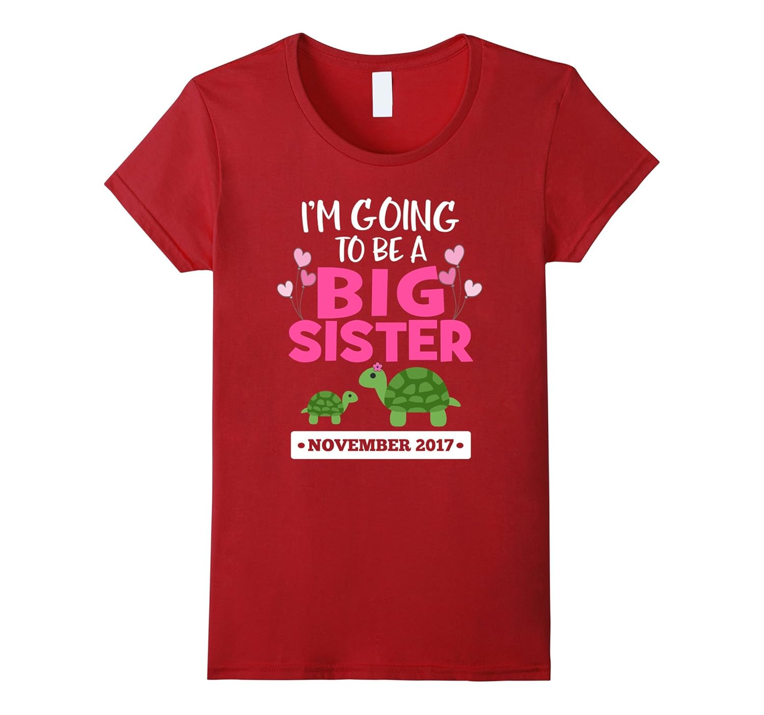 I'm Going to be a Big Sister November 2017 Girls Shirt-Rose