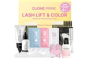Korean At Home Eye Lash Lift and Color Kit Professional Black Eyelash and Eyebrow Color
