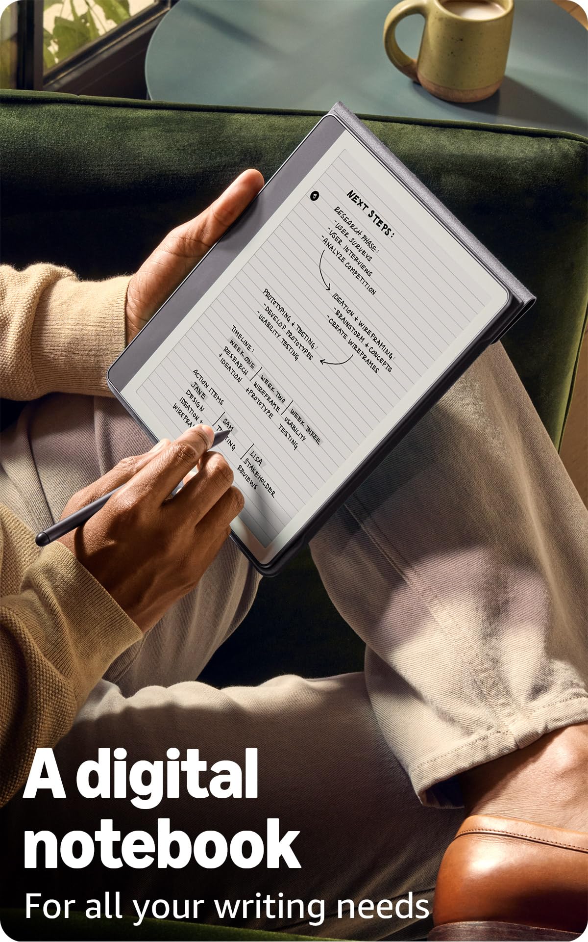 Amazon Kindle Scribe (64GB) - Your notes, documents and books, all in one place. With built-in AI notebook summarization. Includes Premium Pen - Tungsten