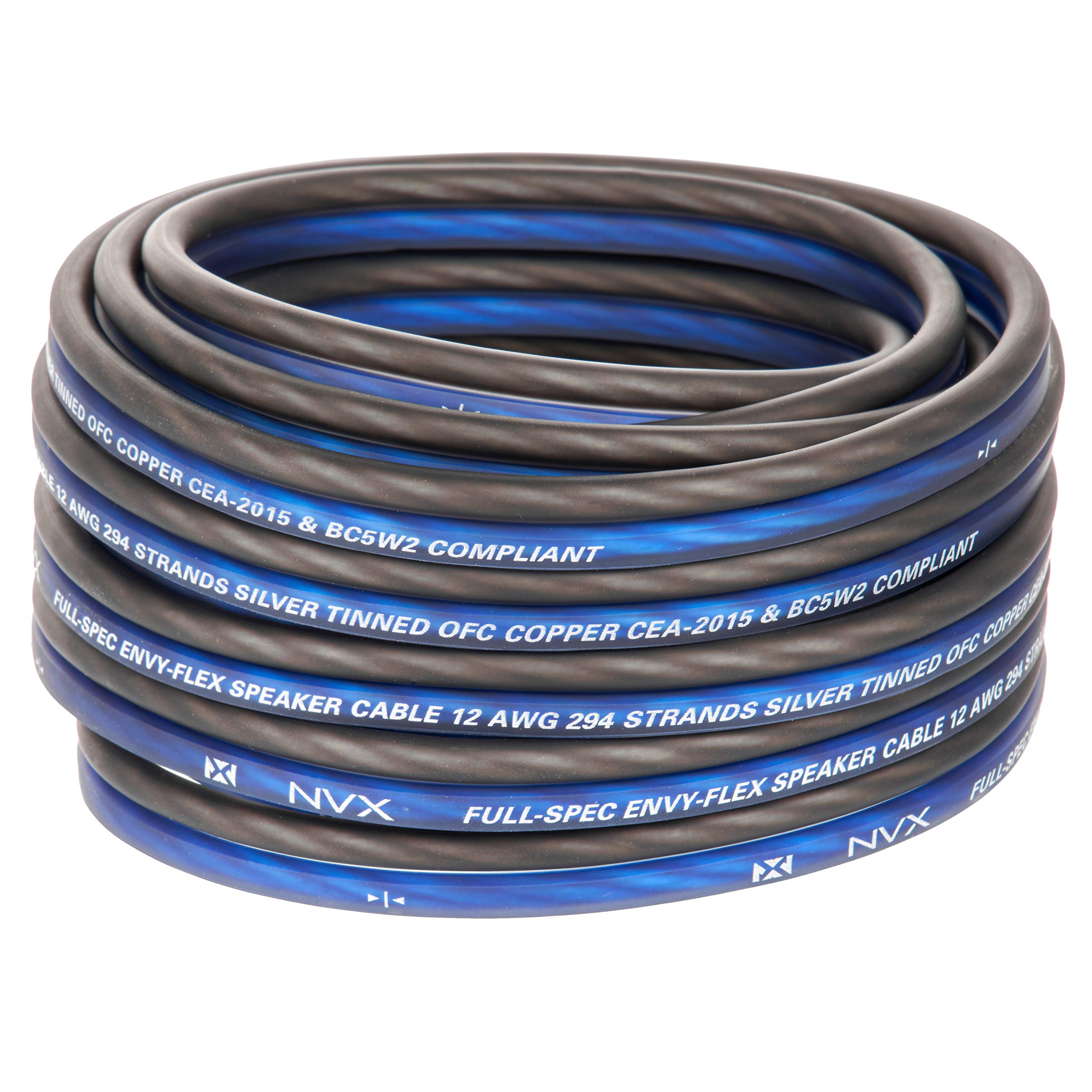 NVX Professional Grade 100% OFC 16 Gauge True Spec EnvyFlex Speaker Wire - 25 feet | XWS1625