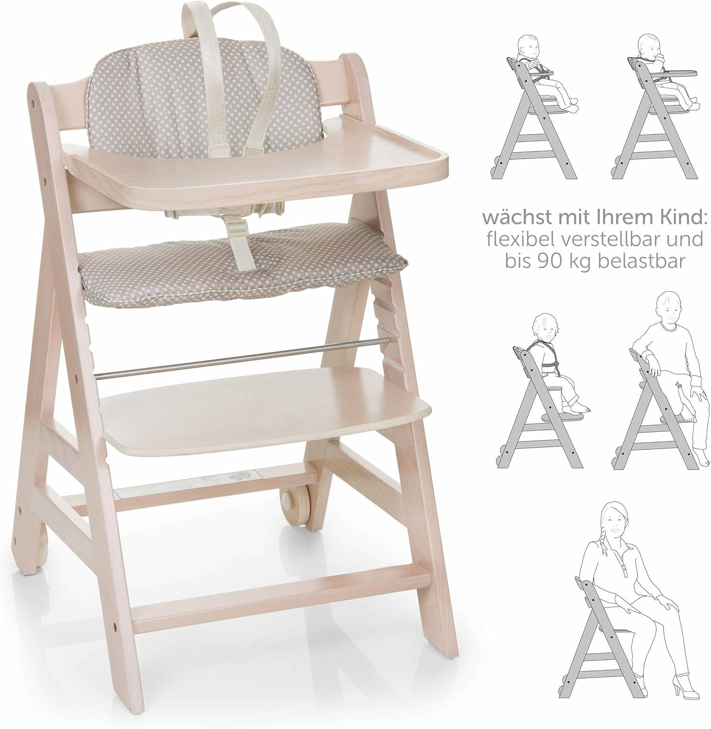 hauck beta plus wooden highchair