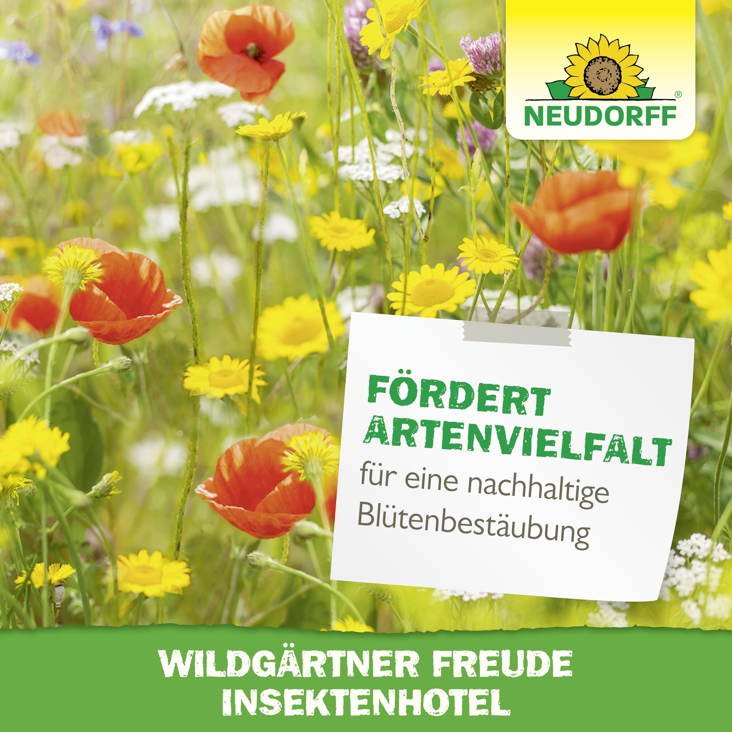 Neudorff Wildgärtner Freude Insektenhotel – Handgefertigte und unbehandelte Nisthilfe für Insekten wie Wildbienen, Marienkäfer und Florfliegen, 1 Stück 6