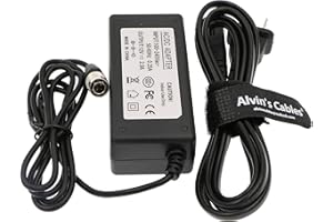 Alvin's Cables AC to 4 Pin Hirose Male 12V 2A Power Adapter for Sound Devices ZAXCOM Sony