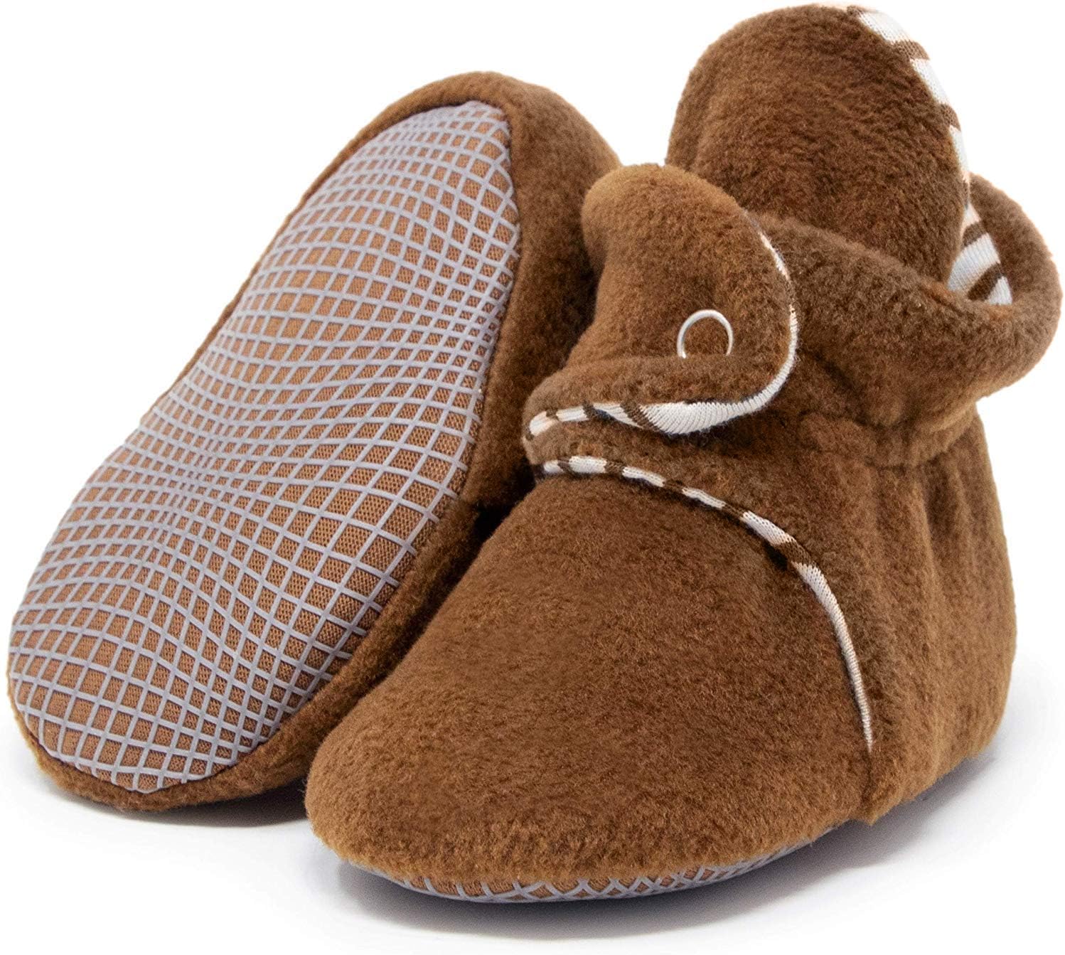 Ella BonnaUnisex Mini Fleece Baby Booties Cotton Newborn Baby Socks Slipper Toddler Shoes, Infant Baby Girl Booties, Boy Socks
