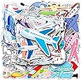 Kids Teens Airplane Stickers,50PCS Pack Aircraft Aesthetic Waterproof Laptop Adults Graffiti Decals for Water Bottles,Luggage Bumper Helmet Fridge Sticker