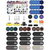 221PCS 2 Inch Die Grinder Sanding Discs Accessories with 1/4'' Roll Lock for Milwaukee Die Grinder M12, Power Drill Sanding Attachment for Surface Conditioning, Sanding & Polishing