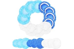 Glarks 12Pcs 7-8 Inch Car Polisher Pad Bonnet Set, Soft Microfiber/Woolen/Non-Woven Polishing Bonnet Buffing Pad Cover Car Wa