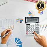 Empire Desk Calculator 12 Digit Large Key Display Solar Battery Powered Home view 7