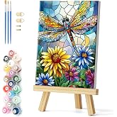 Natuyalo Dragonfly Paint by Numbers Kit for Adults Beginners Framed 12