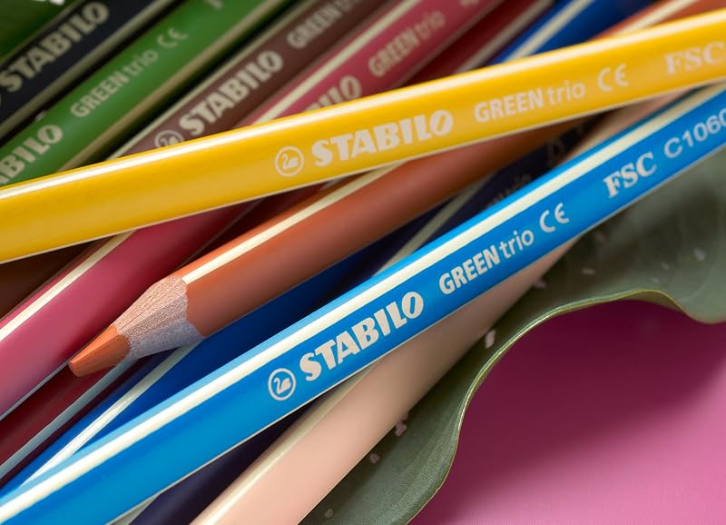 - Lápis de cor triangular certificado FSC - GREENtrio