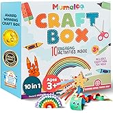 Mumaloo Craft Box for Kids - 10 Creative Arts and Crafts for Kids Ages 4-8, Fun, No Mess Educational Preschool & Homeschool A