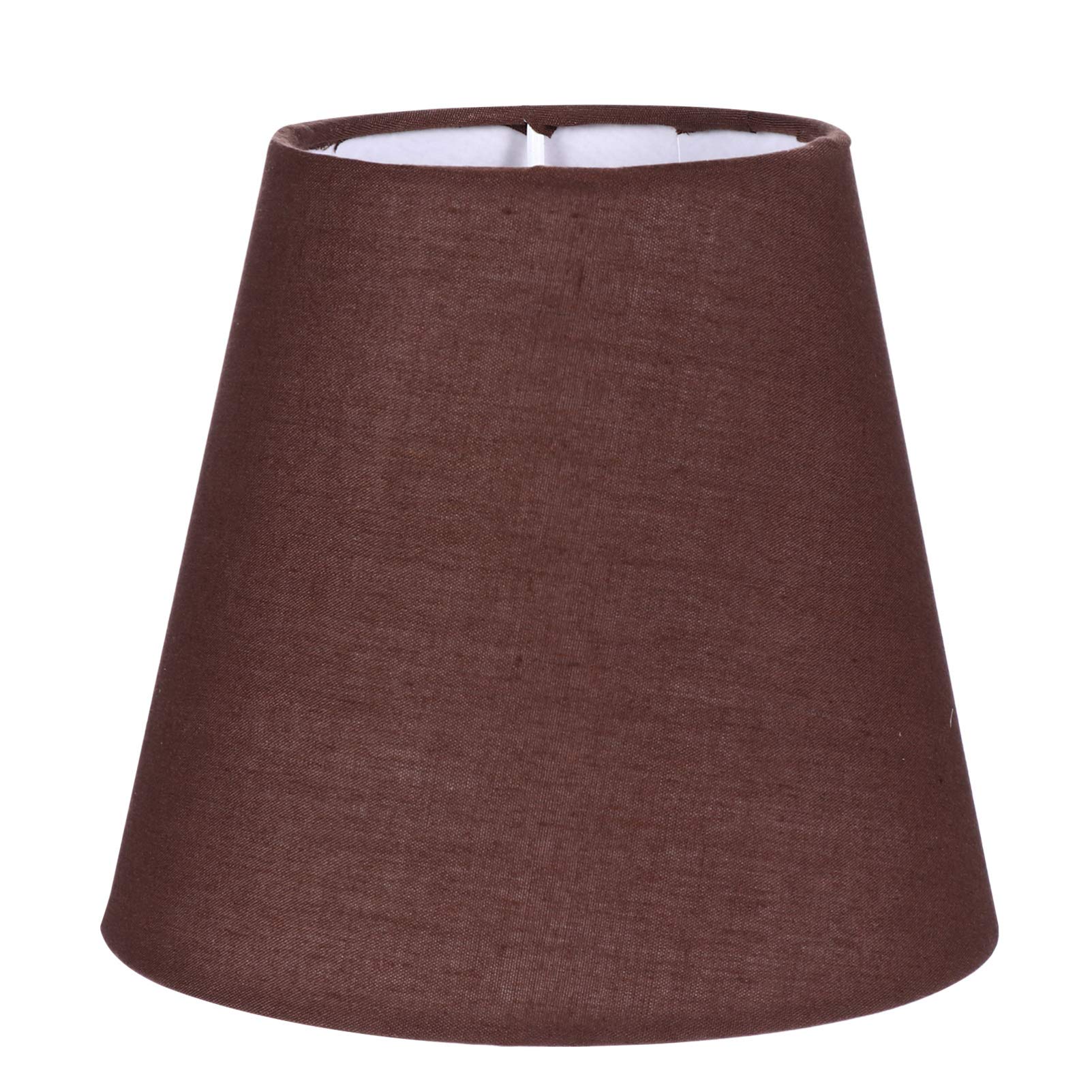 Uonlytech Small Lamp Shade Cloth Barrel Fabric Fabric Lampshade Table Lamp Cover Chandelier Lampshade Replacement for Home, 1pcs Coffee