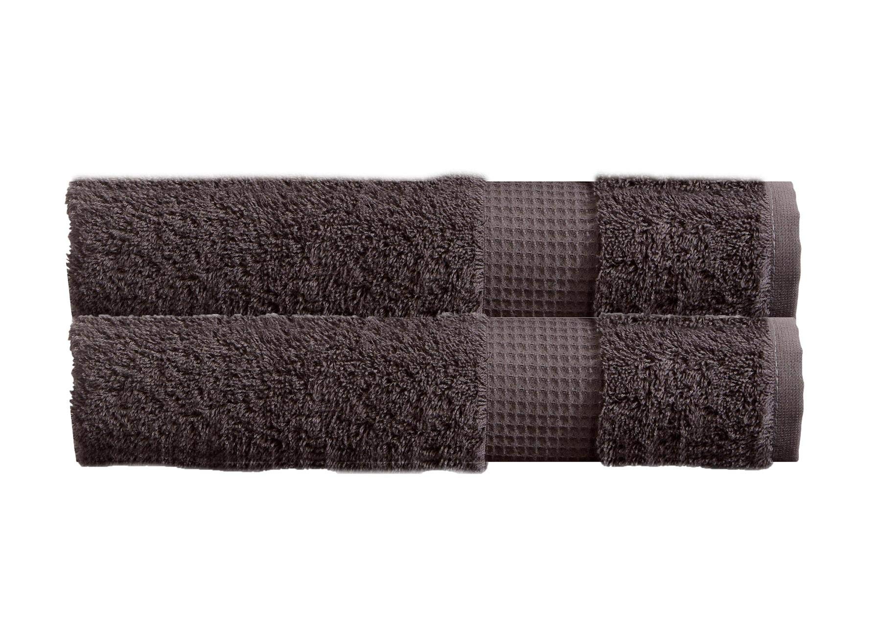 Olivia Rocco Egyptian Cotton Towels Home Bathroom Towel Set Bale Fade Resistant 700gsm Luxe Collection Bales Bath Sets, 2 Bath Towels Charcoal