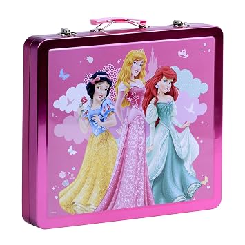 Set Artistico Principessa Disney Matite E Accessori Per Colorare Dipingere In Valigetta Metallica